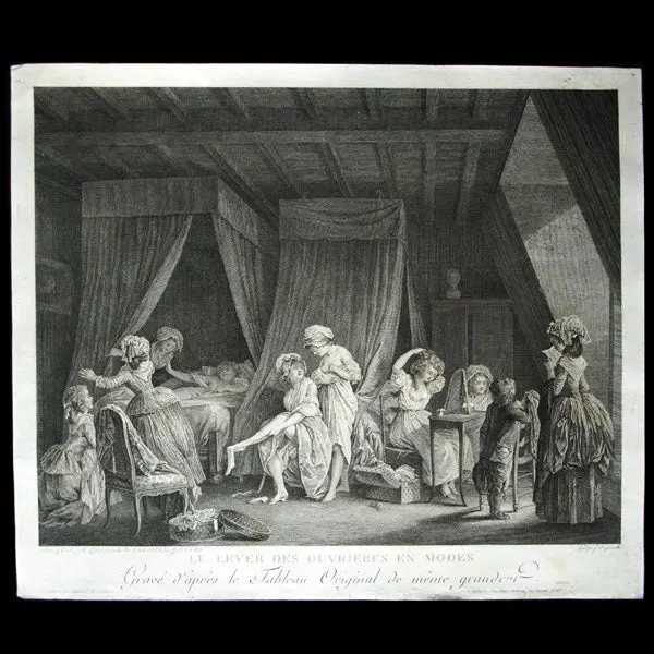Le Lever Des Ouvrières En Mode D'après Le Tableau De Nicolas Lavreince (1795) 1