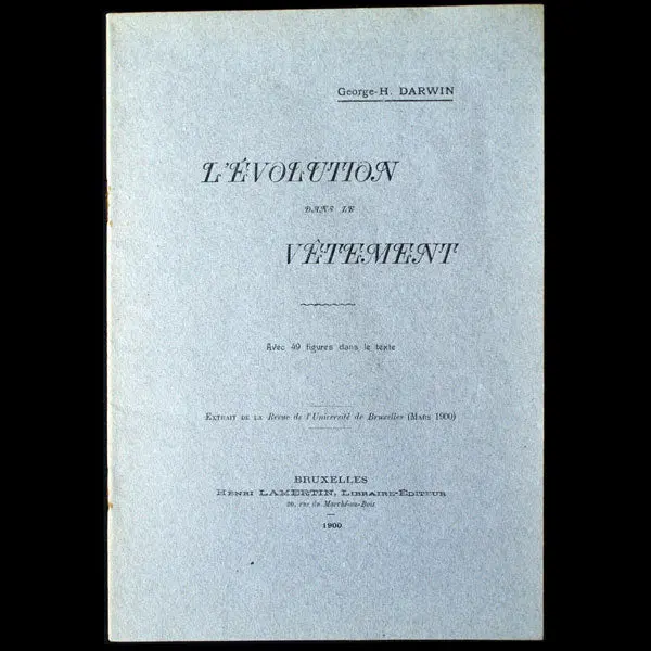 L'evolution Dans Le Vêtement, Par George H. Darwin (1900) 1