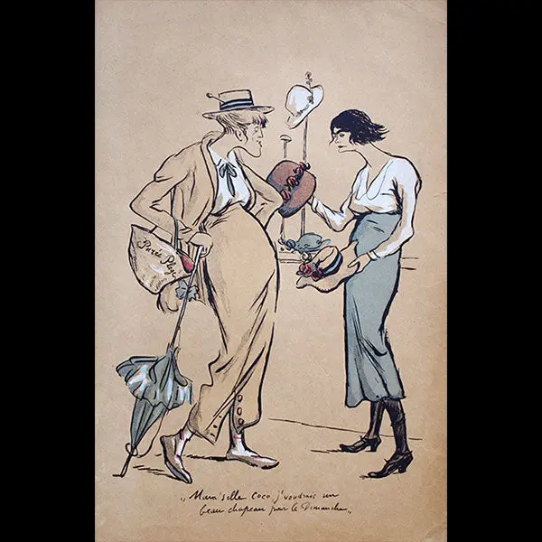 Coco Chanel, Caricature De Sem Pour Le Grand Monde À L’Envers (1919) 1