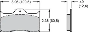 Wilwood Inboard Brake Pad Suit Steel Rotor 1