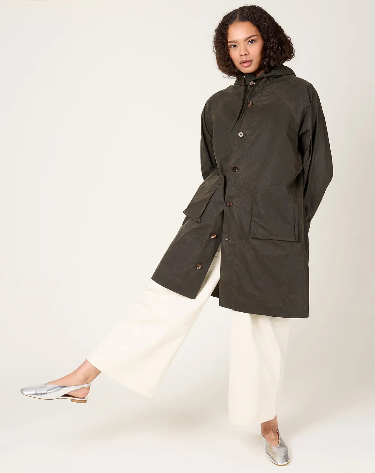 Waxed Forest Jacket In Deep Olive 1