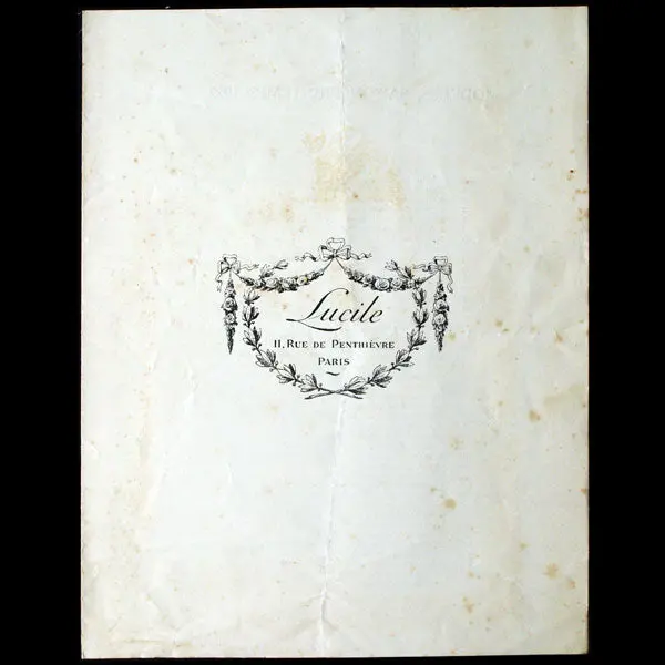 Lucile, Programme De Défilé, Printemps 1922 1
