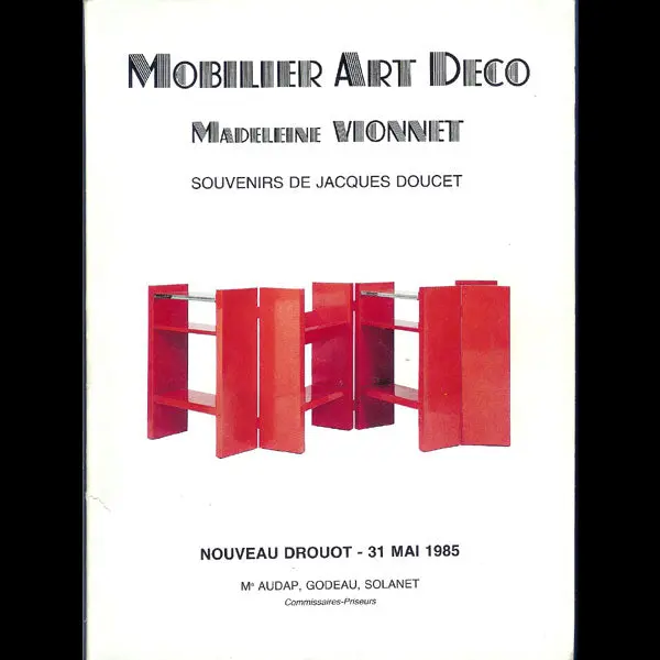 Vionnet - Catalogue De La Vente Madeleine Vionnet, Souvenirs De Jacques Doucet (1985) 1