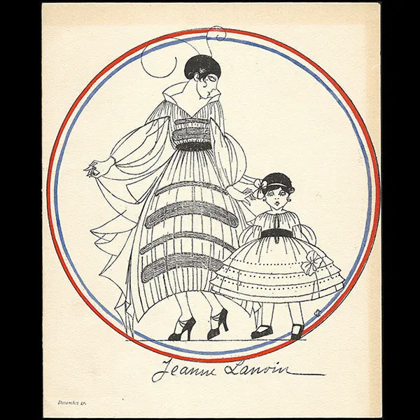 Jeanne Lanvin - Invitation Illustrée Par Armand Vallée (1916) 1