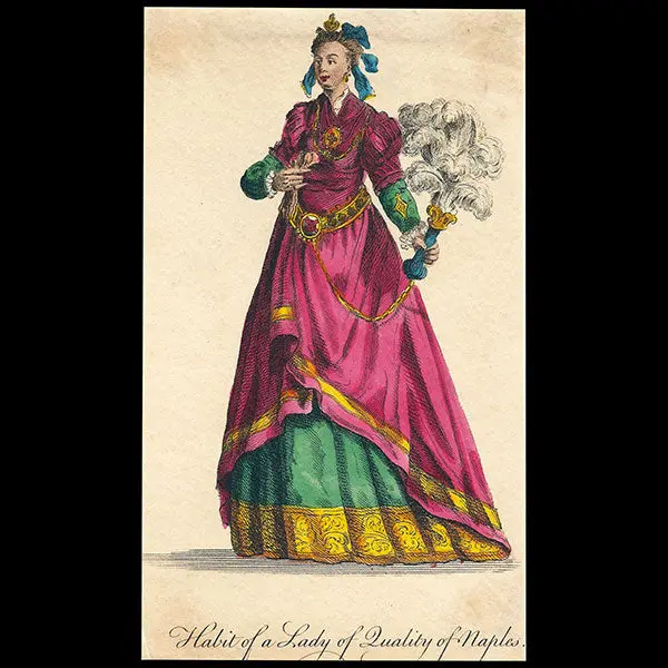 Habit Of A Lady Of Quality Of Naples, D'après Une Gravure De Hans Weigel De 1577 (Xixème Siècle) 1