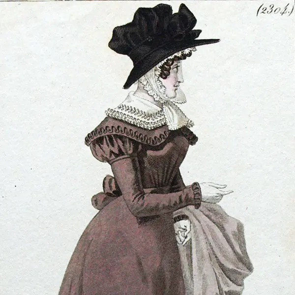 Costume Parisien, Journal Des Dames Et Des Modes, Épreuve De La Planche 2304 Annotée Par La Mésangère (9 Mars 1825) 2