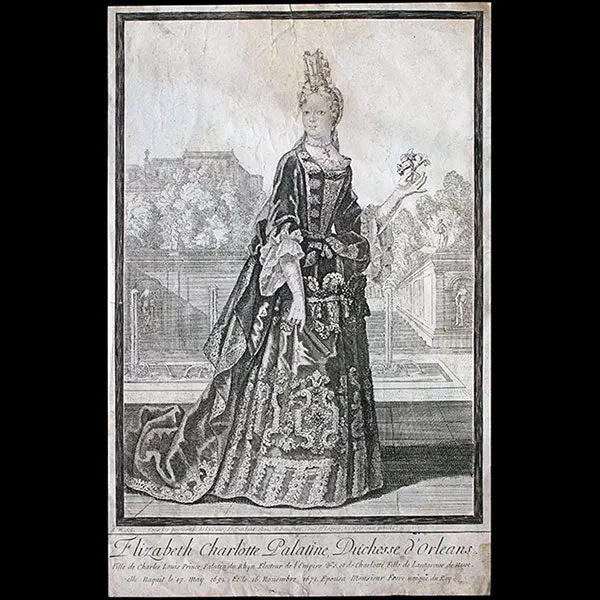 Bonnart - Elizabeth Charlotte Palatine, Duchesse D'orléans (Circa 1695) 1