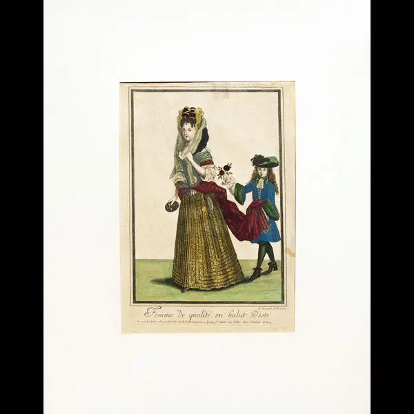 Femme De Qualité En Habit D'esté, Gravure D'arnoult (1687) 1
