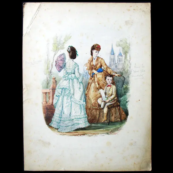 Dessin De Laure Noel Colin Pour Le Journal Des Demoiselles (1871) 1