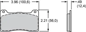 Wilwood Steel Inboard Midget Brake Pad 1