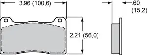 Wilwood Steel Inboard Sprintcar Brake Pad 1