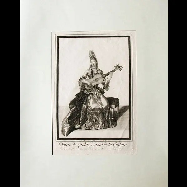 Trouvain - Dame De Qualité Jouant De La Guitare (1694) 1