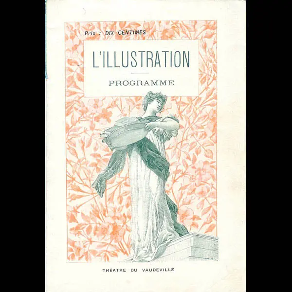 Zaza (1898), Programme De La Pièce Costumée Par Poiret Pour Doucet 1