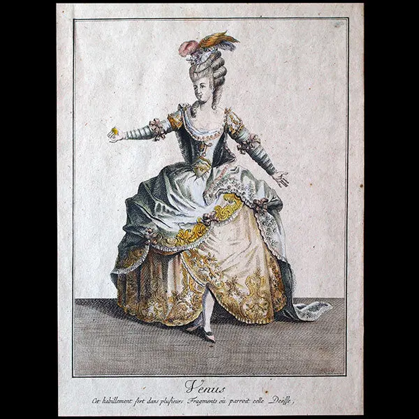Gallerie Des Modes Et Costumes Français, 1778-1787, Copie D'époque De La Gravure N° Aa 150, Venus (Circa 1779) 1