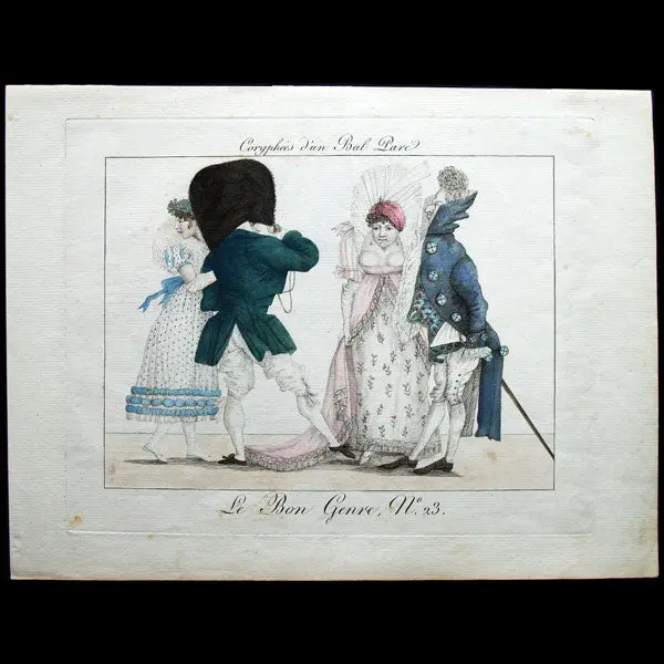 Le Bon Genre, Gravure N°23, Coryphées D'un Bal Paré (1806) 1