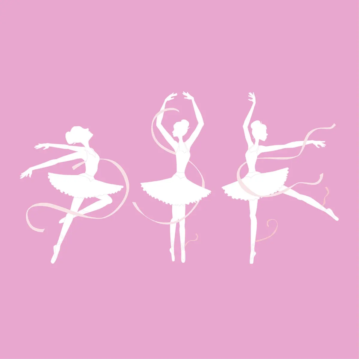 Three Ballerinas Wall Mural 2