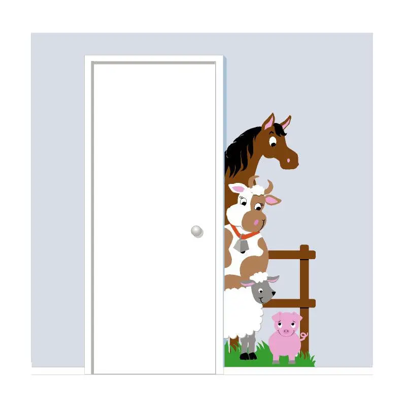 Barnyard Doorhugger Paint-By-Number Wall Mural 1