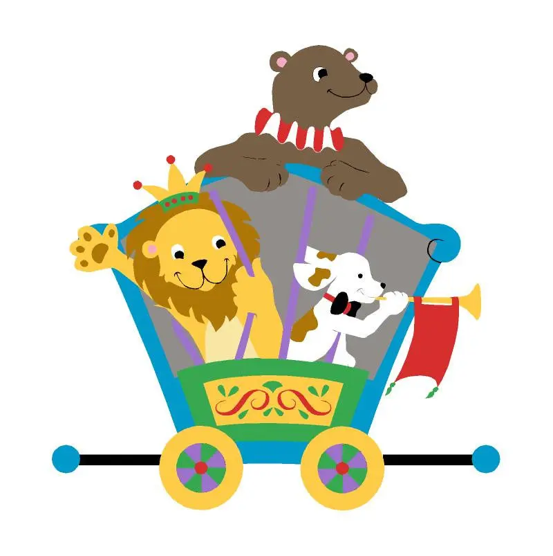 Bear, Lion & Pooch Car Paint-By-Number Mural 1