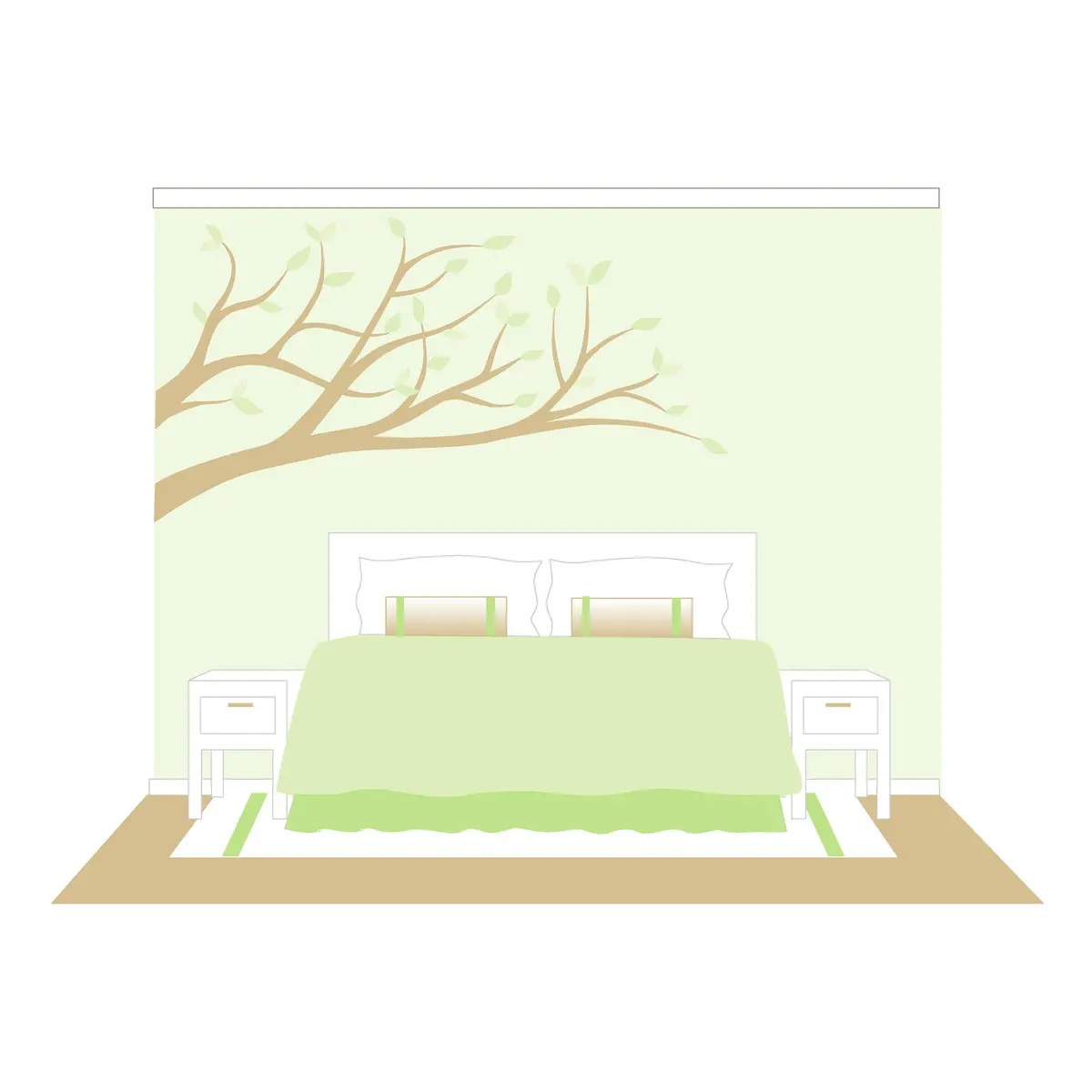 Branches Wall Paint-By-Number Mural 1
