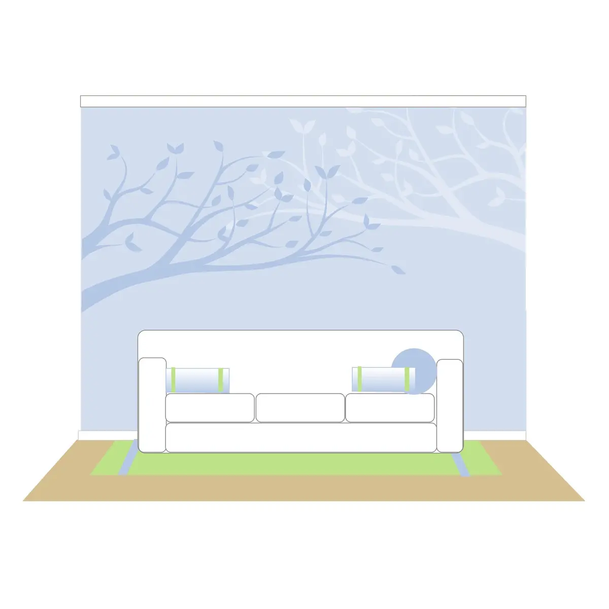Branches Wall Paint-By-Number Mural 2