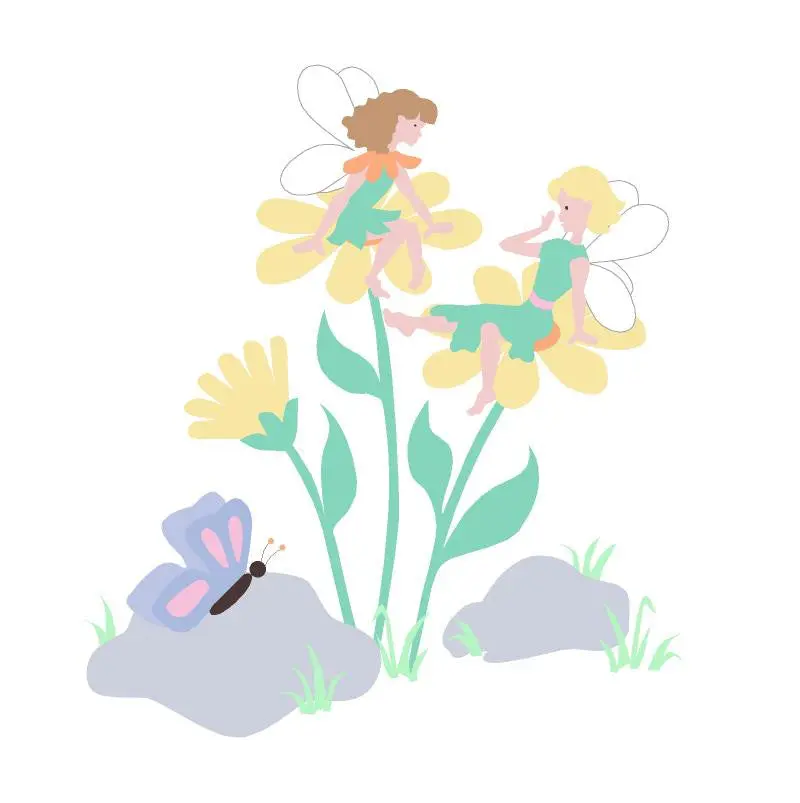 Daisy Fairies Paint-By-Number Wall Mural 1