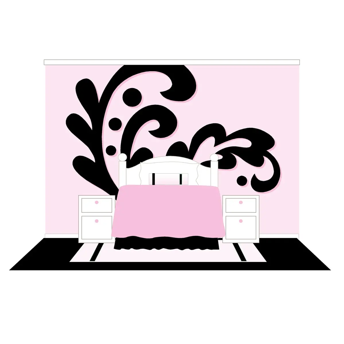 Damask Two Paint-By-Number Wall Mural 1