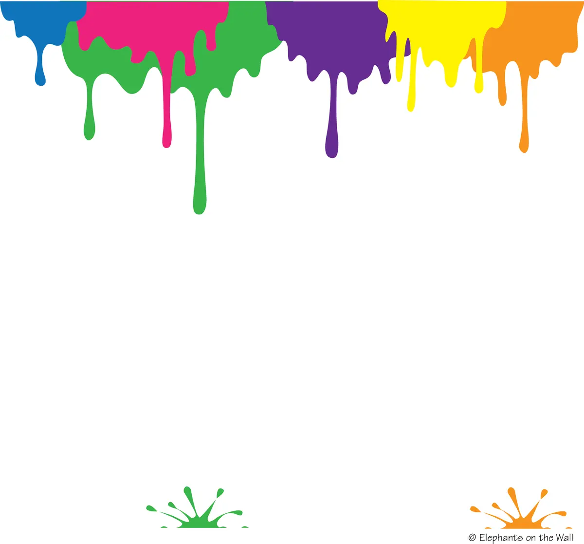 Drips And A Splat! Paint-By-Number Wall Mural 1