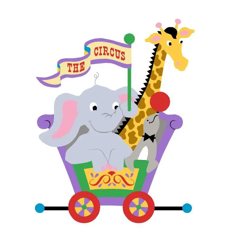 Giraffe, Elephant & Seal Car Paint-By-Number Mural 1
