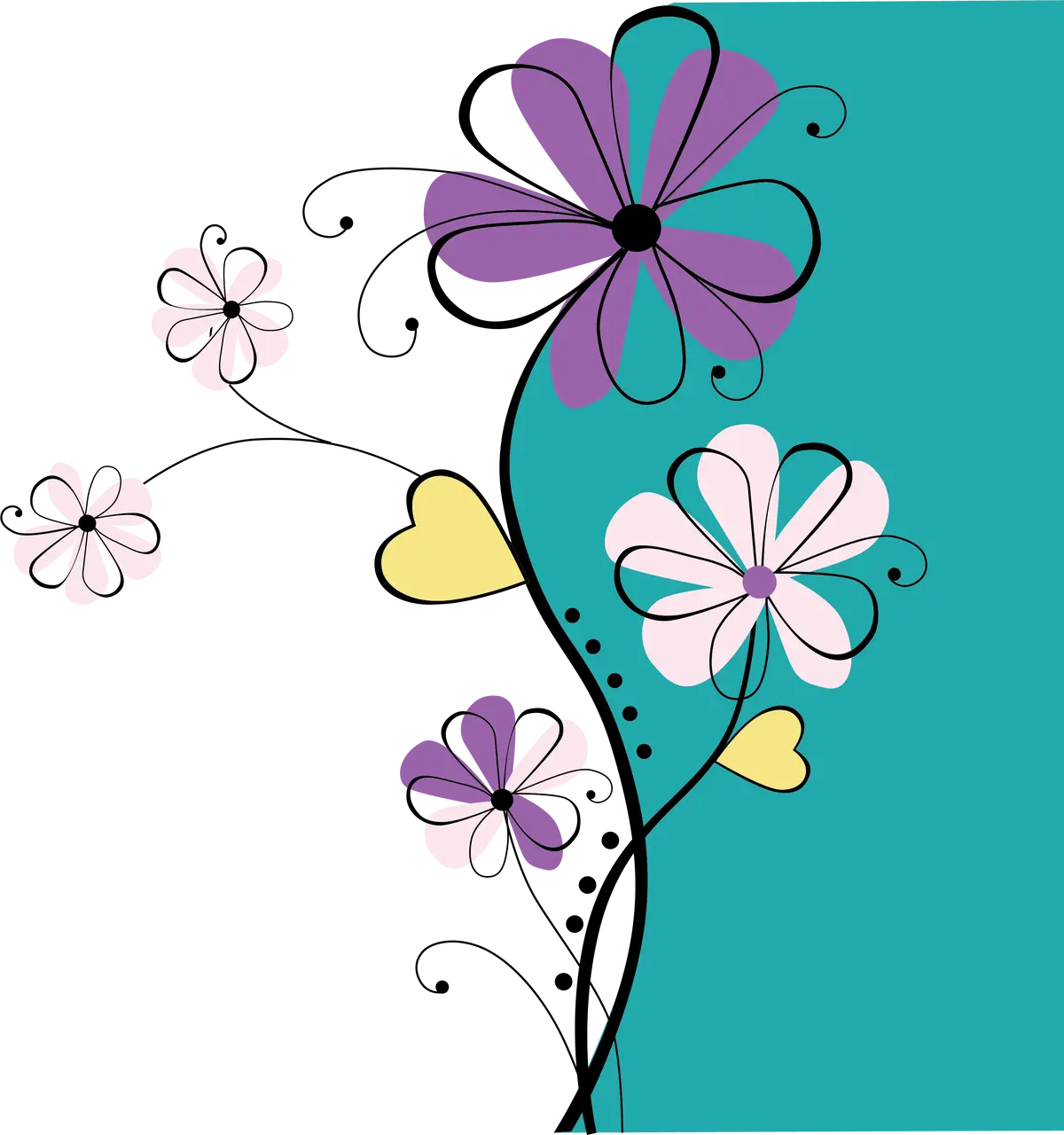 Fantasy Flowers 5 Paint-By-Number Mural 2