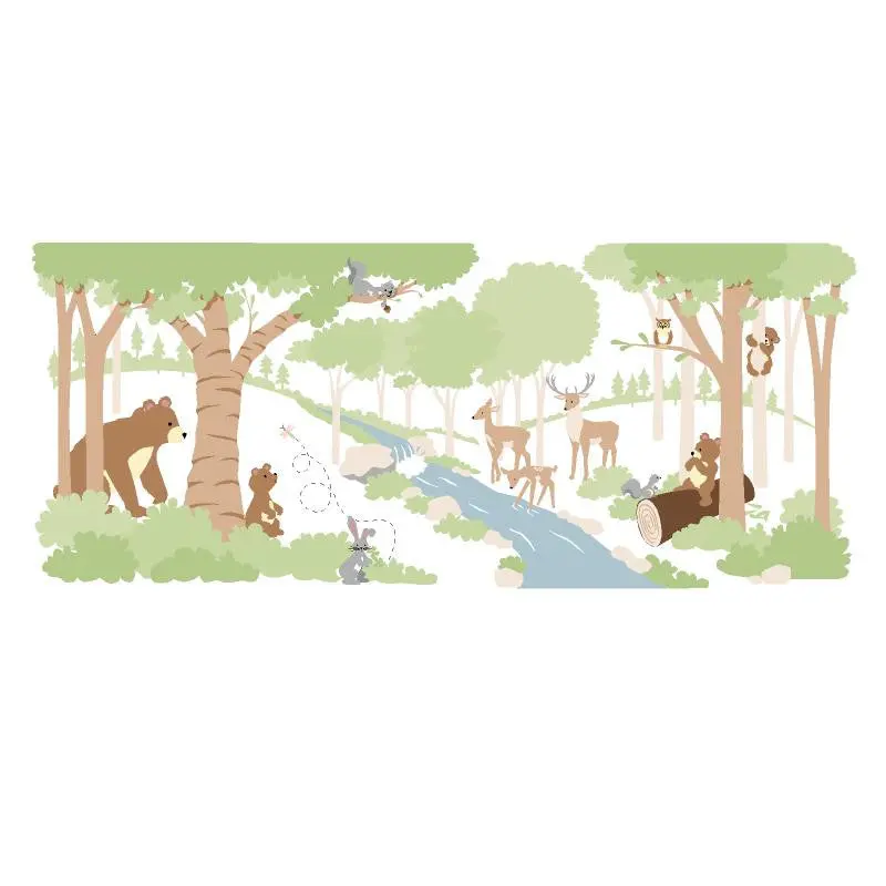 Forest Friends Paint-By-Number Wall Mural 2