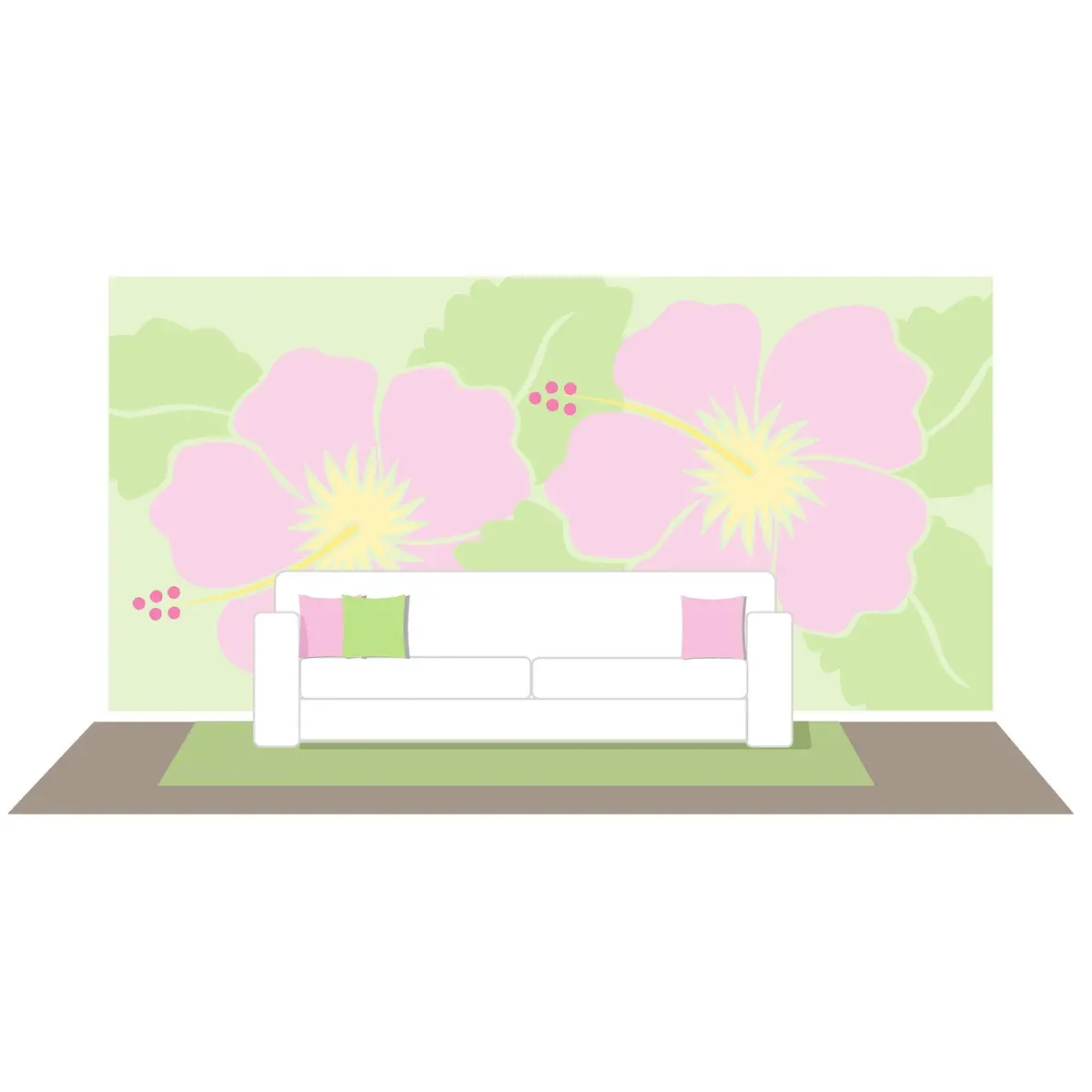 Giant Hibiscus Paint-By-Number Wall Mural 2