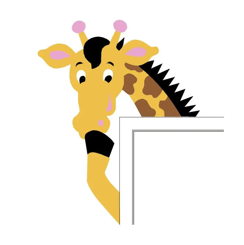 Giraffe Doorhugger Paint-By-Number Mural 1