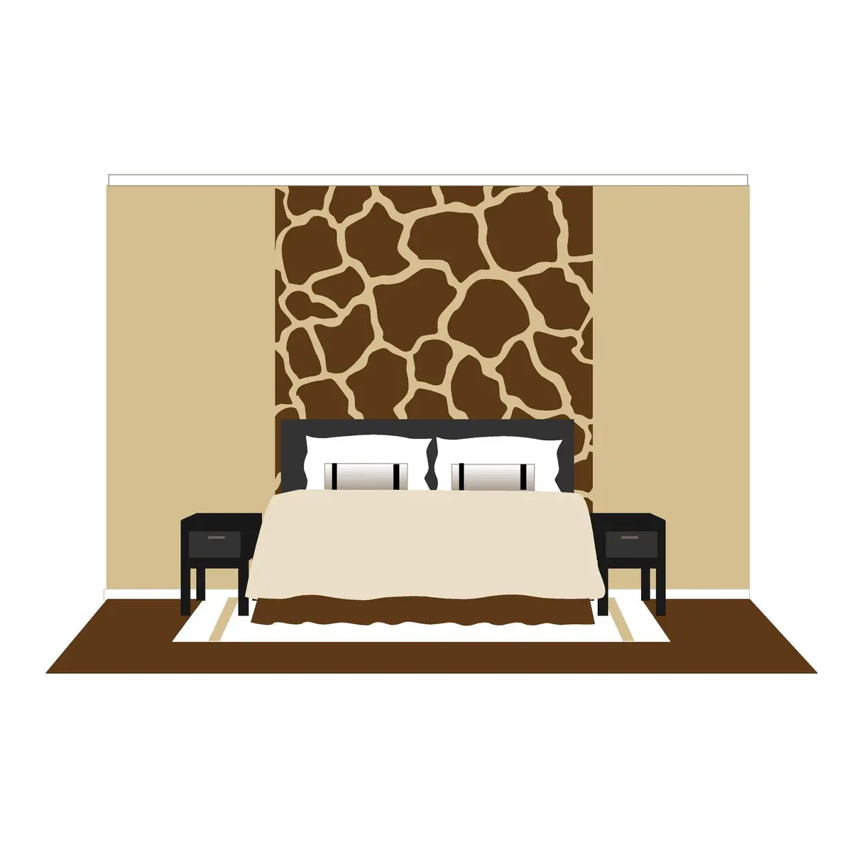 Giraffe Spots - Large Paint-By-Number Wall Mural 1