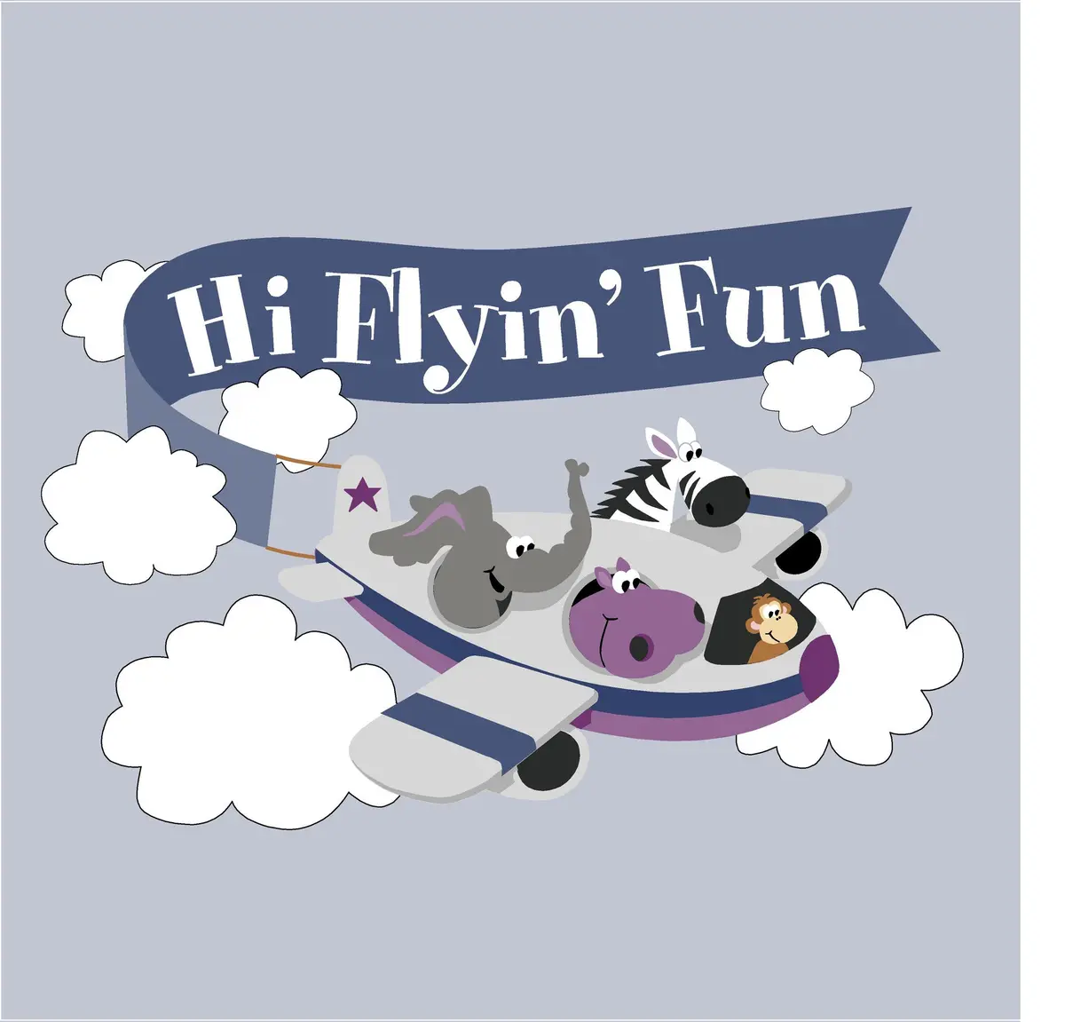 Hi Flyin' Fun Paint-By-Number Wall Mural 1