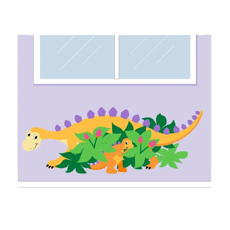 Hide 'N Seek-A-Saurus Paint-By-Number Wall Mural 1