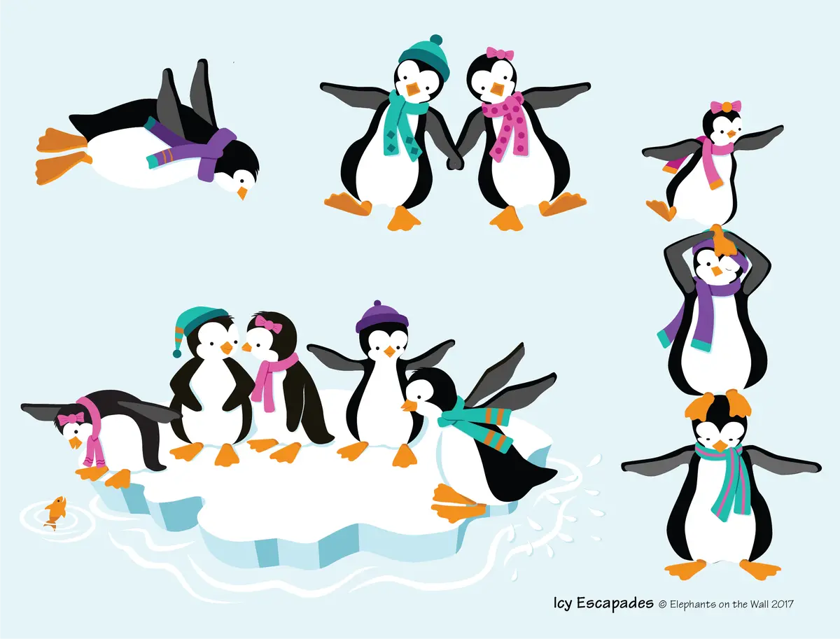 Icy Escapades Paint-By-Number Wall Mural 1