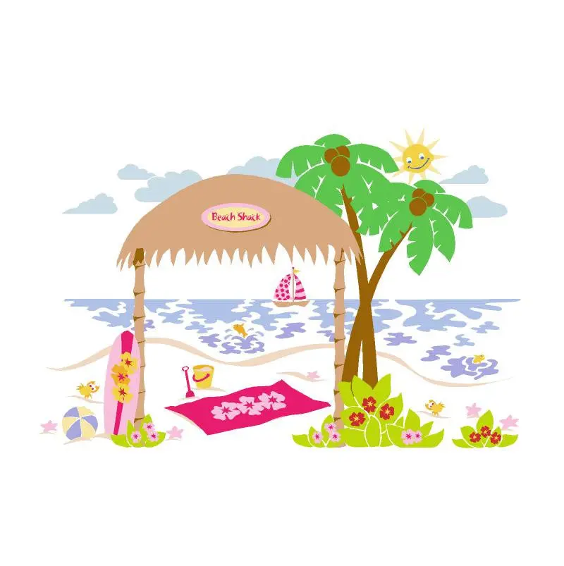 Ilana's Beach Shack Paint-By-Number Wall Mural 1