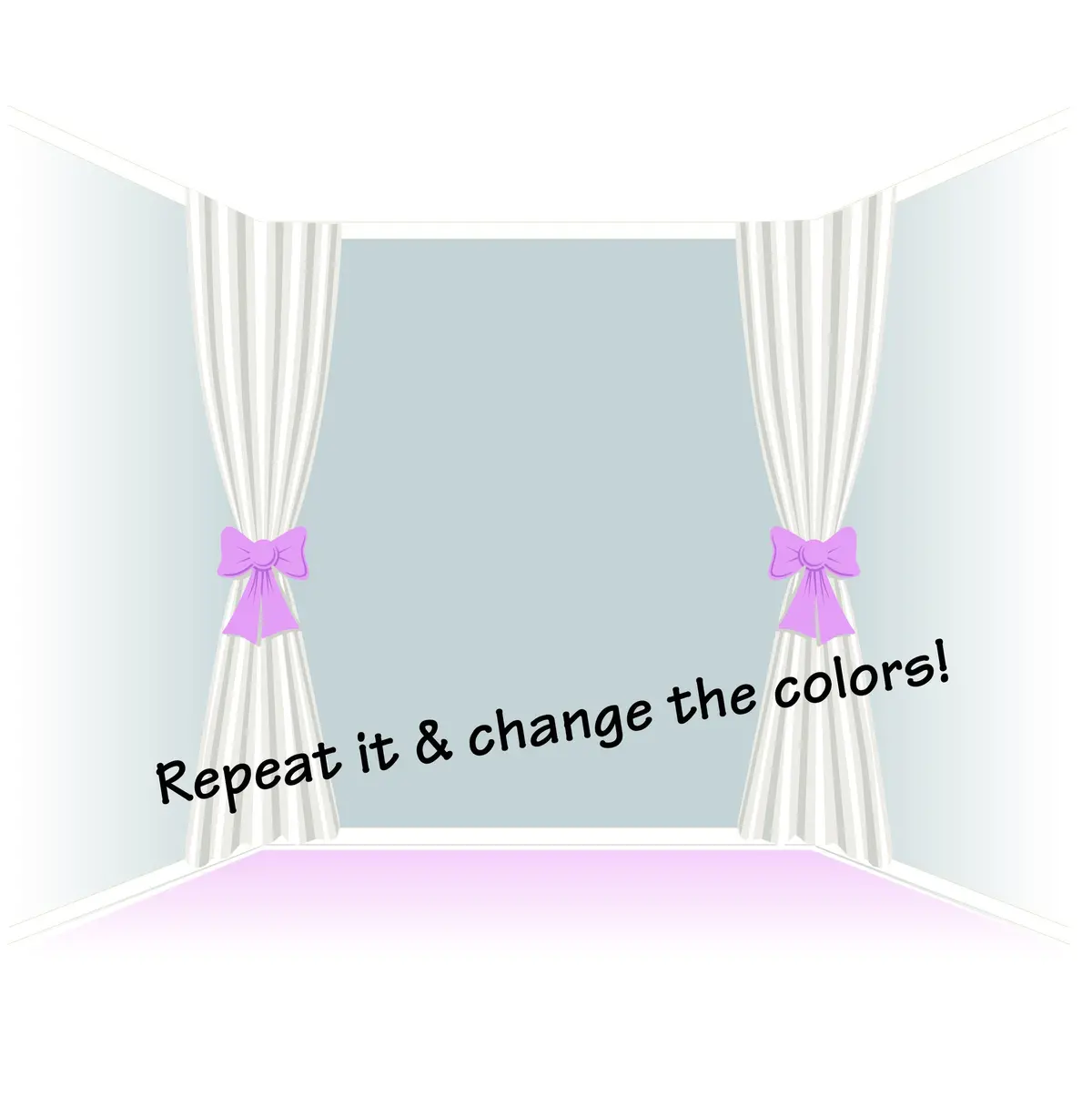 Just Curtains - Paint-By-Number Wall Mural 2