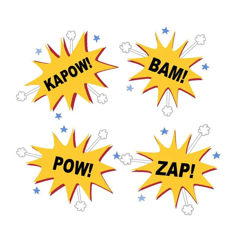 Kapow! Bam! Pow! Zap! Paint-By-Number Wall Mural 1