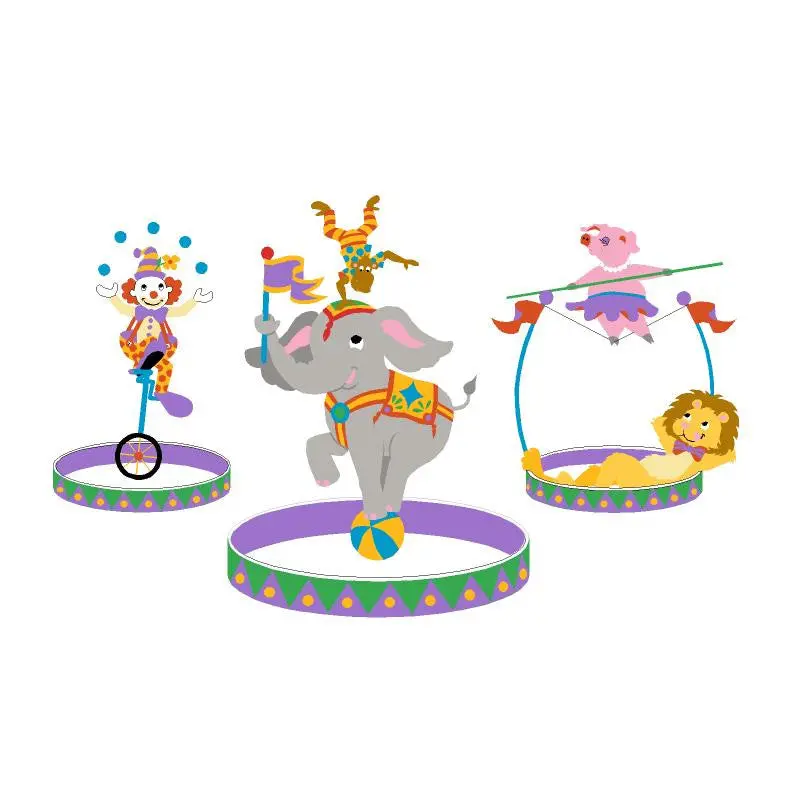 The Three Ring Circus-Large Wall Mural 1