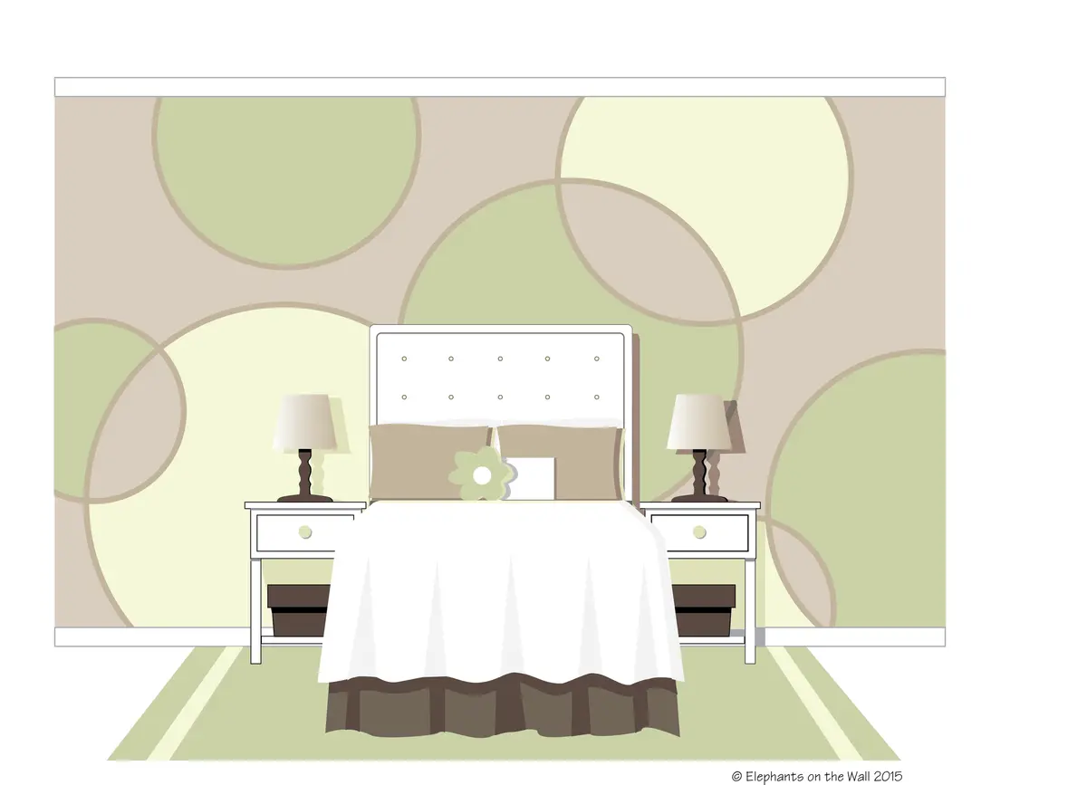 Mega Circles Paint-By-Number Wall Mural 1