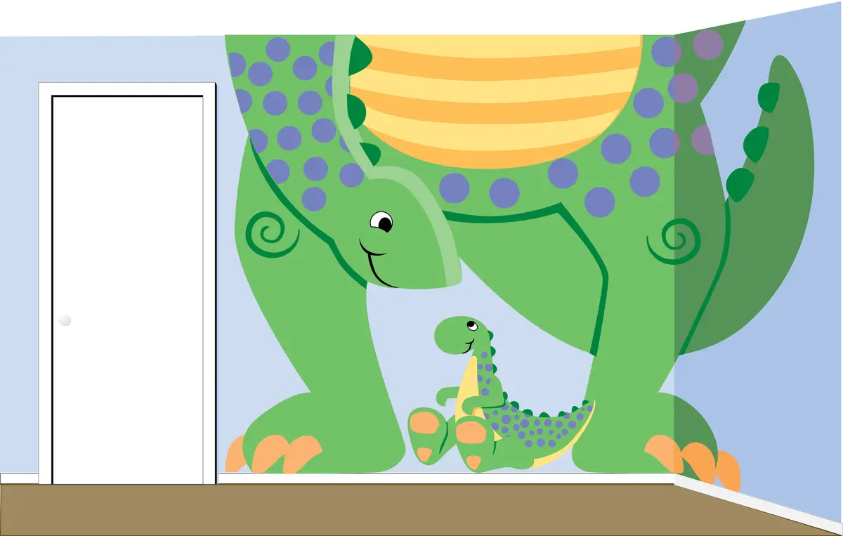 Mega Dino Paint-By-Number Wall Mural 1