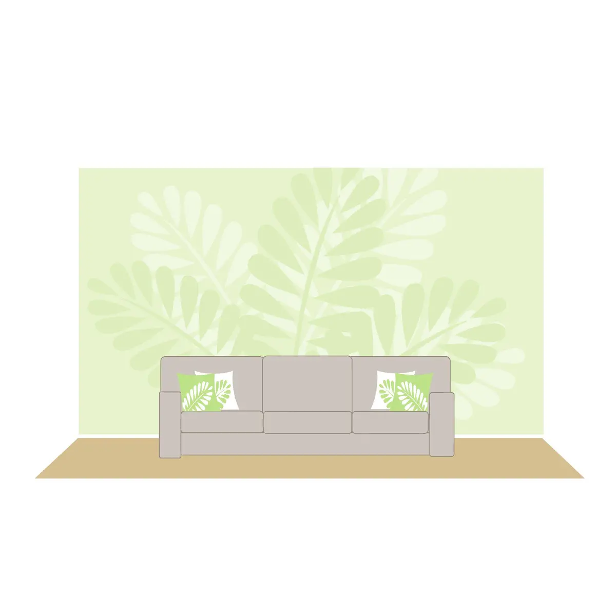Mega Ferns Paint-By-Number Wall Mural 1