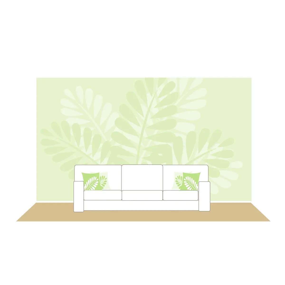 Mega Ferns Paint-By-Number Wall Mural 2