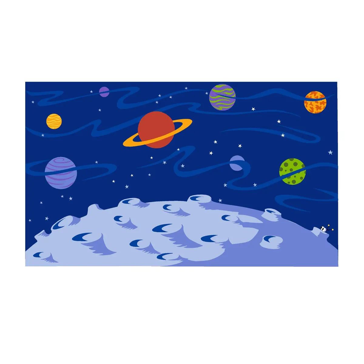 Moon With A View Paint-By-Number Wall Mural 1