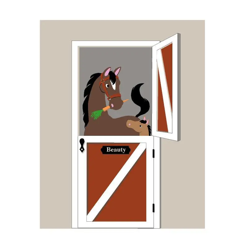 "Neigh..." Bors Paint-By-Number Wall Mural 1