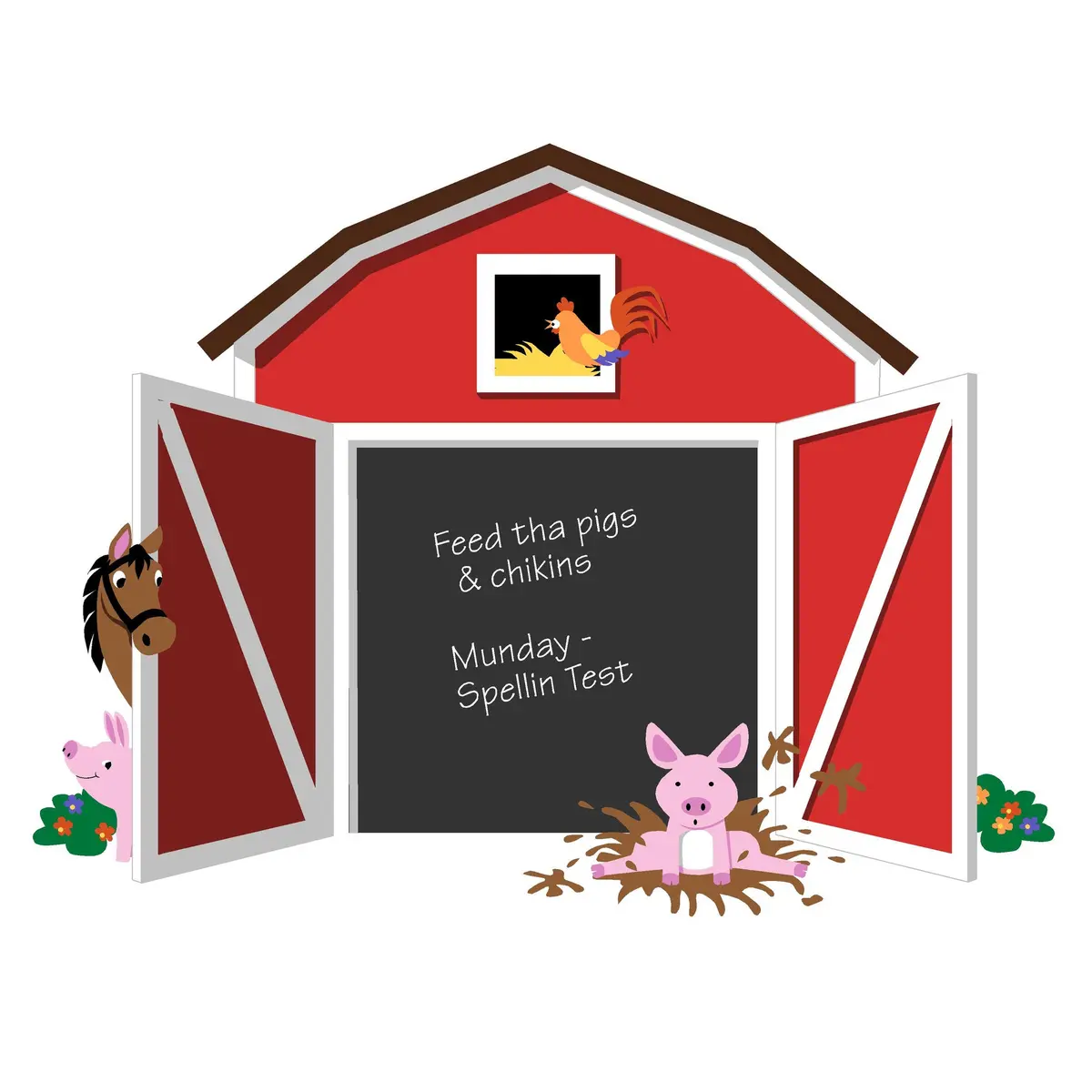 Pig Pen Pennings Chalkboard Wall Mural 1