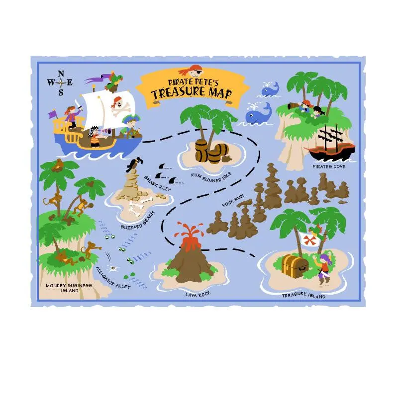Pirate Pete's Treasure Map - Sm Wall Mural 1