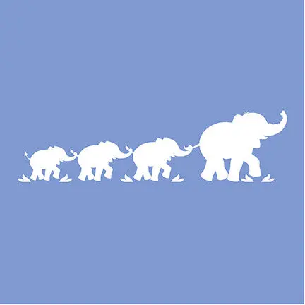 Parade Of Elephants Paint-By-Number Wall Mural 2