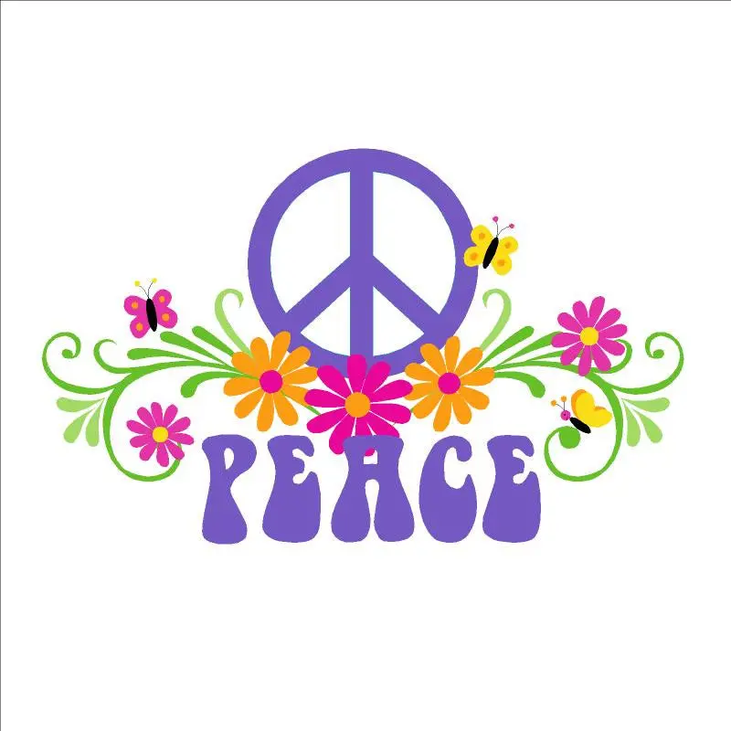 Peace & Flowers - Sm Wall Mural 1